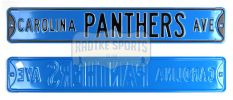 Carolina Panthers Avenue Officially Licensed Authentic Steel 36x6 Blue & Black NFL Street Sign