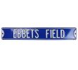 Los Angeles Dodgers Ebbets Field Officially Licensed Authentic Steel 36x6 Blue MLB Street Sign