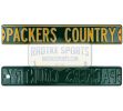 Green Bay Packers Country Officially Licensed Authentic Steel 36x6 Green & Yellow NFL Street Sign