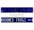 TCU Horned Frogs Avenue Authentic Steel NCAA Licensed Purple & White Street Sign