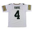 Brett Favre Signed Green Bay Custom White Jersey with "HOF 16" Inscription