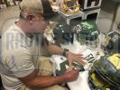 Brett Favre Signed Green Bay Custom White Jersey with "HOF 16" Inscription
