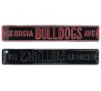 Georgia Bulldogs Avenue Officially Licensed Authentic Steel 36x6 Red & Black NCAA Street Sign