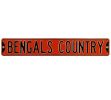 Cincinnati Bengals Country Officially Licensed Authentic Steel 36x6 Orange & Black NFL Street Sign
