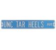 North Carolina Tar Heels "UNC Tar Heels Avenue" Officially Licensed Authentic Steel 36x6 Blue & White NCAA Street Sign