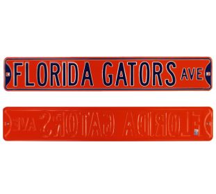 Florida Gators Avenue Officially Licensed Authentic Steel 36x6 Orange & Blue NCAA Street Sign