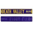 LSU Tigers Death Valley Blvd Officially Licensed Authentic Steel 36x6 Purple & Yellow NCAA Street Sign