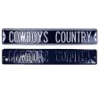 Dallas Cowboys "Cowboy Country" Officially Licensed Authentic Steel 36x6 Navy & Silver NFL Street Sign