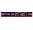 New England Patriots Avenue Officially Licensed Authentic Steel 36x6 Blue & Red NFL Street Sign
