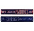 New England Patriots Avenue Officially Licensed Authentic Steel 36x6 Blue & Red NFL Street Sign