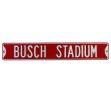 St. Louis Cardinals Busch Stadium Officially Licensed Authentic Steel 36x6 Red & White MLB Street Sign