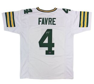 Brett Favre Signed Green Bay Custom White Jersey