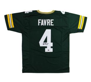 Brett Favre Signed Green Bay Custom Green Jersey
