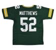 Clay Matthews Signed Green Bay Custom Green Jersey
