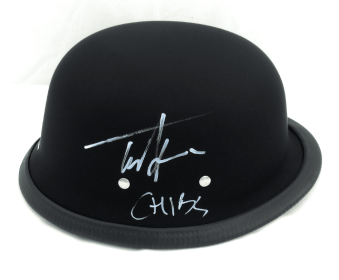 Tommy Flanagan Signed Daytona Matte Black Authentic Biker Helmet With "Chibs" Inscription