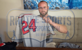 Evan Gattis Signed Game Used Atlanta Black Crackers Road Jersey with "El Oso Blanco" & "Negro League Game Used"