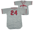 Evan Gattis Signed Game Used Atlanta Black Crackers Road Jersey with "El Oso Blanco" & "Negro League Game Used"