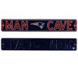 New England Patriots "Man Cave" Officially Licensed Authentic Steel 36x6 Navy & Red NFL Street Sign