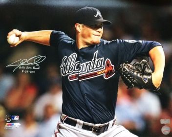 Craig Kimbrel Autographed/Signed Atlanta Braves 16X20 Rookie Saves Record 8-31-2011 MLB