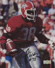 Tim Worley Autographed/Signed Classic Georgia Bulldogs 8x10 NCAA Photo Red Jersey