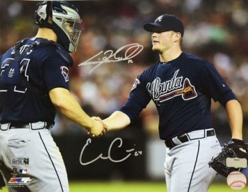 Craig Kimbrel Evan Gattis Duel Autographed/Signed Atlanta Braves 11X14 Record 155 Saves