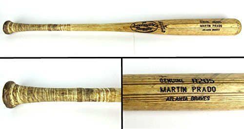 Martin Prado Autographed Game Used 2011 Louisville Slugger Atlanta Braves LOA