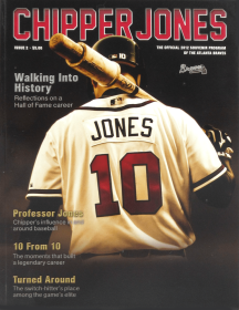 Atlanta Braves 2012 Chipper Jones Souvenir Baseball Program - Unsigned