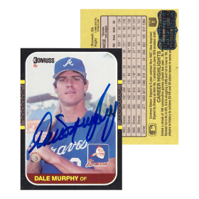 Dale Murphy Signed 1987 Donruss #PC-10 Atlanta Braves Baseball Card