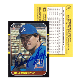 Dale Murphy Signed 1986 Donruss #78 Atlanta Braves Baseball Card