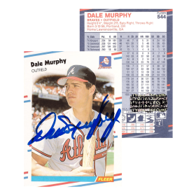 Dale Murphy Signed 1988 Fleer #544 Atlanta Braves Baseball Card