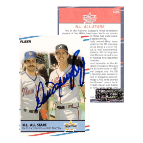 Dale Murphy Signed 1988 Fleer #639 Atlanta Braves Baseball Card