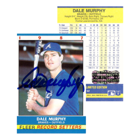 Dale Murphy Signed 1987 Fleer #23 Atlanta Braves Baseball Card