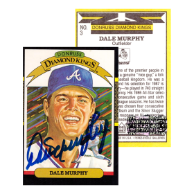 Dale Murphy Signed 1986 Donruss #3 Diamond Kings Atlanta Braves Baseball Card