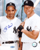Yogi Berra Signed New York Yankees Unframed 8x10 Photo - with Mickey Mantle