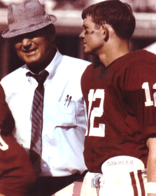Ken Stabler Unsigned Alabama Crimson Tide Color 8x10 Photo - Standing with Bear Bryant
