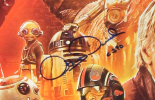 Anthony Daniels Signed Star Wars The Force Awakens Poster with "C-3PO" Inscription