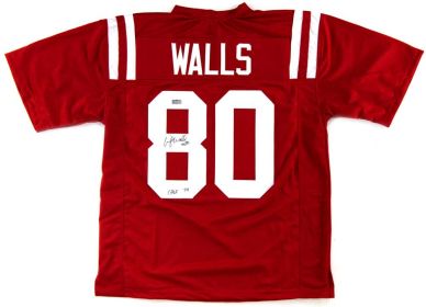 Wesley Walls Signed Ole Miss Red Custom Jersey With "CHOF 2014" Inscription