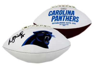 Wesley Walls Signed Carolina Panthers Embroidered NFL Football