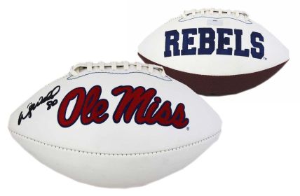 Wesley Walls Signed Ole Miss Rebels Embroidered NCAA Football