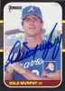 Dale Murphy Signed 1987 Donruss #PC-10 Atlanta Braves Baseball Card