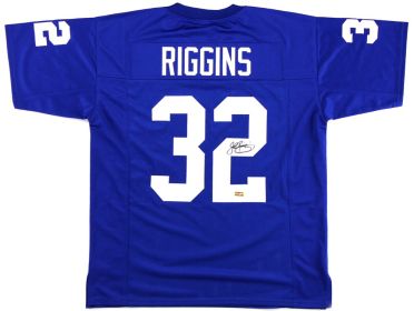 John Riggins Signed Kansas Blue Custom Jersey