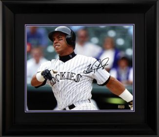 Andres Galarraga Signed Colorado Rockies Framed 16x20 - Close Up