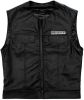 Sons Of Anarchy Officially Licensed Black Biker Vest with Reaper Patch - Ladies Size: X-Large