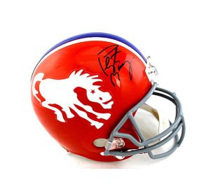 Peyton Manning Signed Denver Broncos Throwback Full Size Orange NFL Helmet