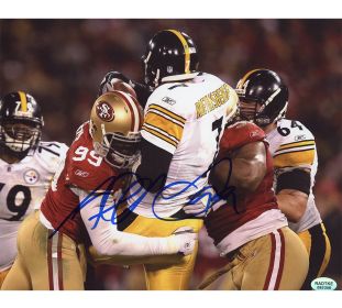 Aldon Smith Signed San Francisco 49ers Unframed 8x10 NFL Photo - Sacking Roethlisberger