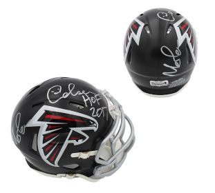 Morten Andersen Signed Atlanta Falcons Speed Mini Helmet with "HOF 2017" Inscription