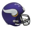 Brett Favre Signed Minnesota Vikings Current Full Size NFL Helmet With "HOF 16" Inscription