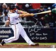 Evan Gattis Signed Atlanta Braves Unframed MLB 8X10 Photo - Swinging with "1st Home Run 4-3-2013" Inscription