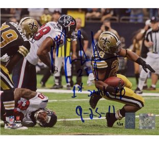 Mark Ingram Signed New Orleans Saints Unframed 8x10 NFL Photo with "1st Saints TD 9-25-11" Inscription LE of 28