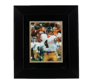Brett Favre Signed Southern Mississippi Golden Eagles Framed 8x10 NCAA Photo - White Jersey